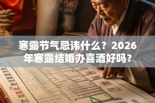 寒露节气忌讳什么?2026年寒露结婚办喜酒好吗? 寒露节气忌讳什么?2026年寒露结婚办喜酒好吗?