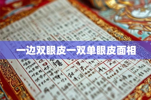 一边双眼皮一双单眼皮面相 一边双眼皮一双单眼皮面相