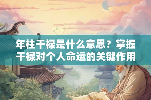 年柱干禄是什么意思?掌握干禄对个人命运的关键作用 年柱干禄是什么意思?掌握干禄对个人命运的关键作用
