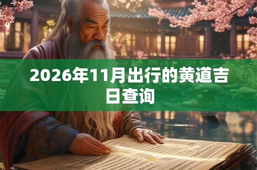 2026年11月出行的黄道吉日查询