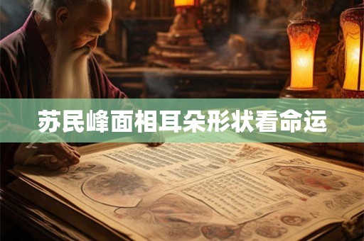 苏民峰面相耳朵形状看命运