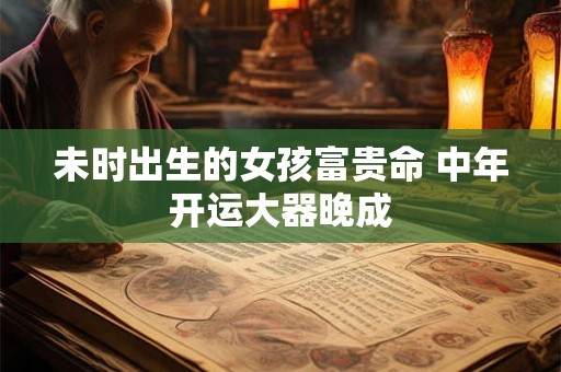 未时出生的女孩富贵命 中年开运大器晚成