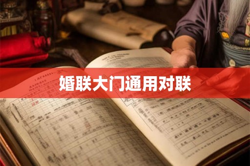 婚联大门通用对联