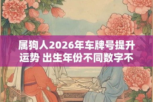属狗人2026年车牌号提升运势 出生年份不同数字不同