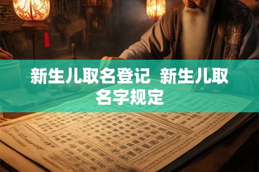 新生儿取名登记  新生儿取名字规定