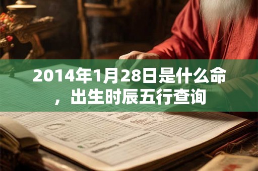 2014年1月28日是什么命，出生时辰五行查询