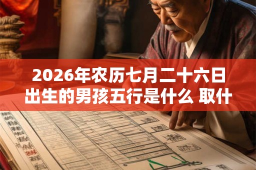 2026年农历七月二十六日出生的男孩五行是什么 取什么名字好 2026年农历七月二十六日出生的男孩五行是什么 取什么名字好