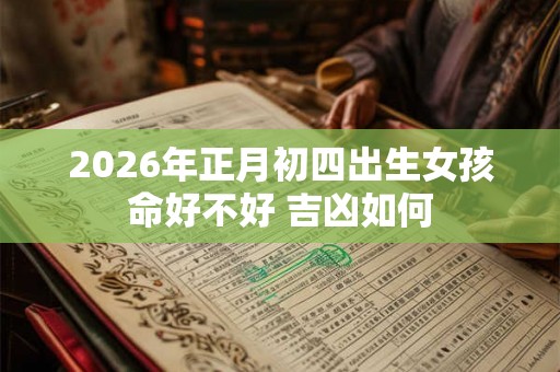 2026年正月初四出生女孩命好不好 吉凶如何