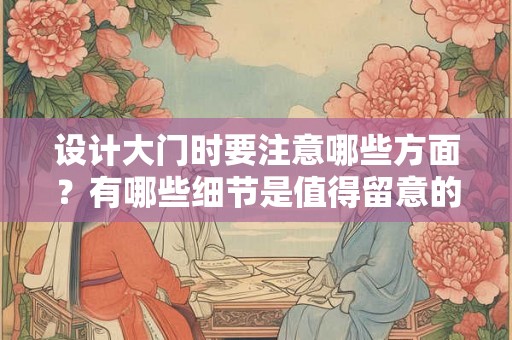 设计大门时要注意哪些方面?有哪些细节是值得留意的? 设计大门时要注意哪些方面?有哪些细节是值得留意的?