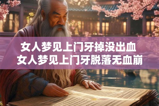 女人梦见上门牙掉没出血 女人梦见上门牙脱落无血崩 女人梦见上门牙掉没出血 女人梦见上门牙脱落无血崩