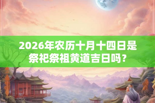 2026年农历十月十四日是祭祀祭祖黄道吉日吗？