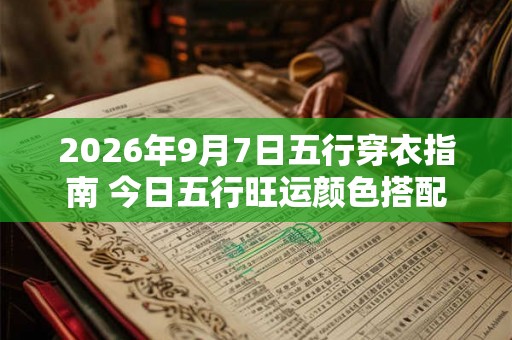 2026年9月7日五行穿衣指南 今日五行旺运颜色搭配