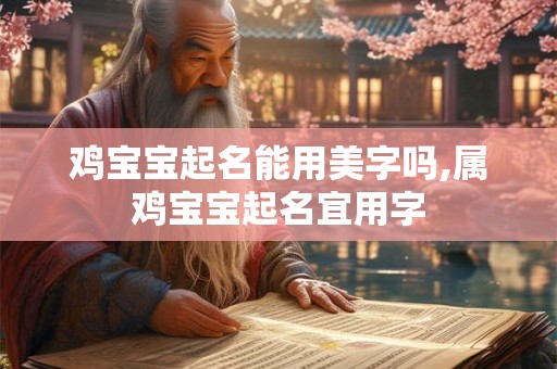 鸡宝宝起名能用美字吗,属鸡宝宝起名宜用字