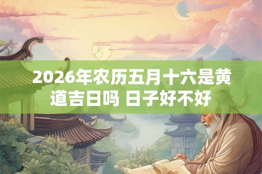 2026年农历五月十六是黄道吉日吗 日子好不好