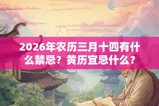 2026年农历三月十四有什么禁忌？黄历宜忌什么？
