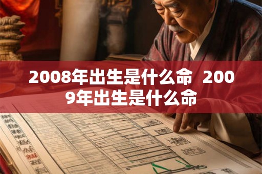2008年出生是什么命  2009年出生是什么命