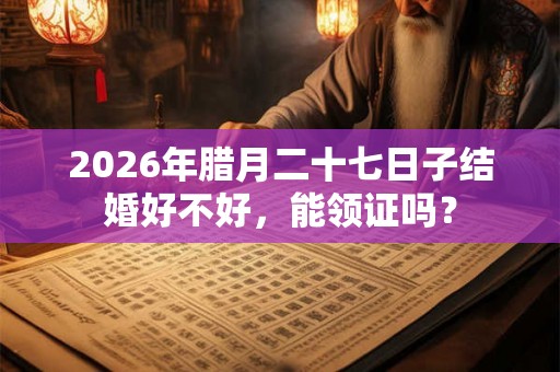 2026年腊月二十七日子结婚好不好,能领证吗? 2026年腊月二十七日子结婚好不好,能领证吗?