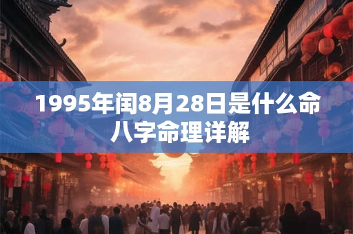 1995年闰8月28日是什么命 八字命理详解