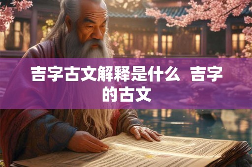 吉字古文解释是什么  吉字的古文