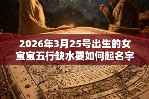 2026年3月25号出生的女宝宝五行缺水要如何起名字