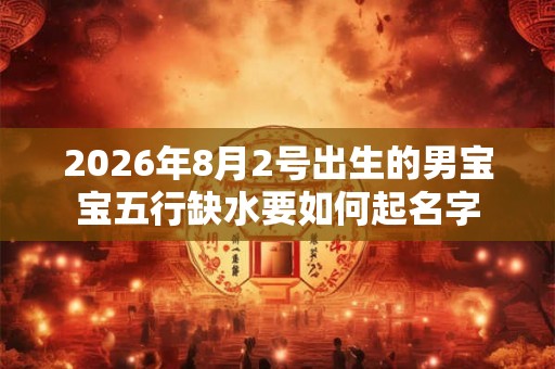 2026年8月2号出生的男宝宝五行缺水要如何起名字