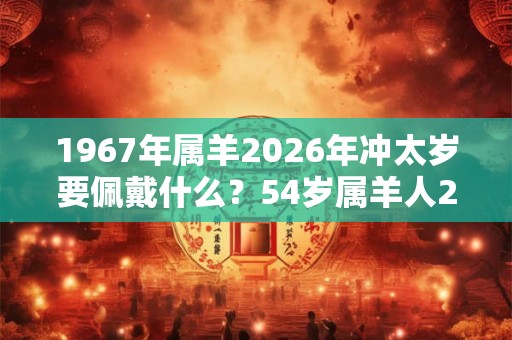 1967年属羊2026年冲太岁要佩戴什么？54岁属羊人2026年犯太岁命运如何？