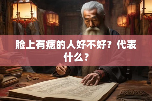 脸上有痣的人好不好？代表什么？