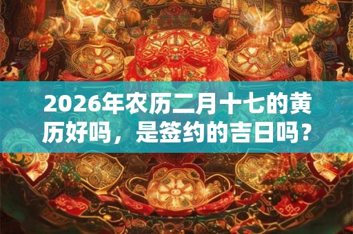 2026年农历二月十七的黄历好吗，是签约的吉日吗？