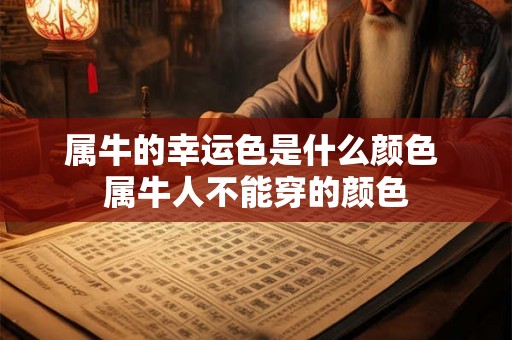 属牛的幸运色是什么颜色 属牛人不能穿的颜色