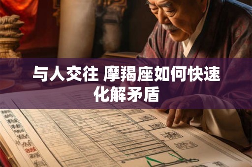 与人交往 摩羯座如何快速化解矛盾
