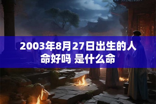 2003年8月27日出生的人命好吗 是什么命