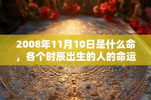 2008年11月10日是什么命，各个时辰出生的人的命运