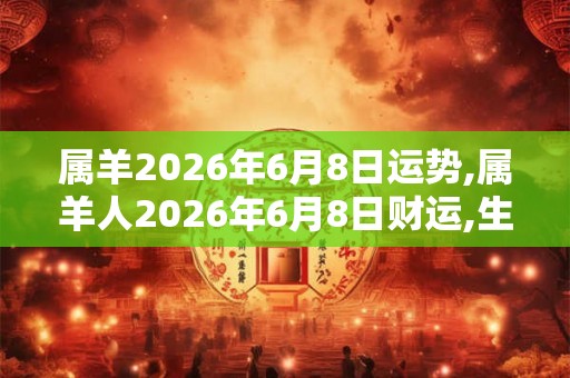 属羊2026年6月8日运势,属羊人2026年6月8日财运,生肖羊2026年6月8日运势