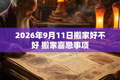 2026年9月11日搬家好不好 搬家喜忌事项
