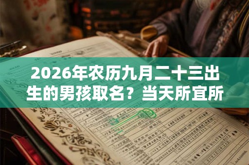 2026年农历九月二十三出生的男孩取名？当天所宜所忌讳什么？
