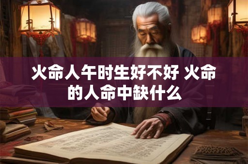 火命人午时生好不好 火命的人命中缺什么
