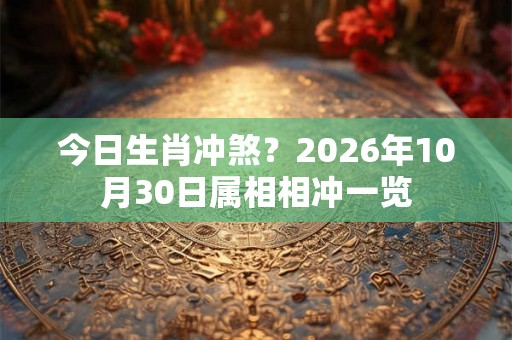 今日生肖冲煞?2026年10月30日属相相冲一览 今日生肖冲煞?2026年10月30日属相相冲一览