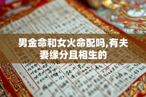 男金命和女火命配吗,有夫妻缘分且相生的