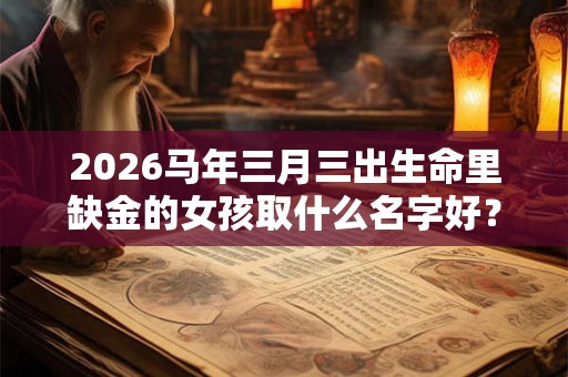 2026马年三月三出生命里缺金的女孩取什么名字好？