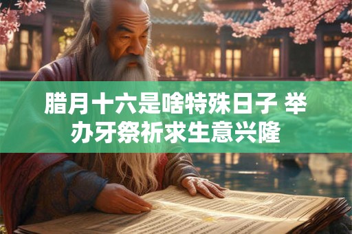 腊月十六是啥特殊日子 举办牙祭祈求生意兴隆 腊月十六是啥特殊日子 举办牙祭祈求生意兴隆