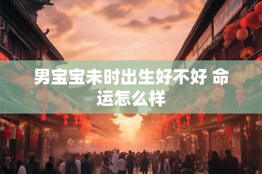 男宝宝未时出生好不好 命运怎么样