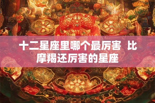 十二星座里哪个最厉害 比摩羯还厉害的星座 十二星座里哪个最厉害 比摩羯还厉害的星座