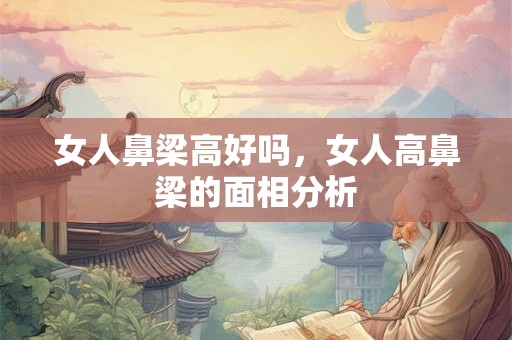 女人鼻梁高好吗，女人高鼻梁的面相分析