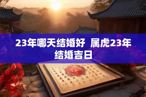23年哪天结婚好  属虎23年结婚吉日
