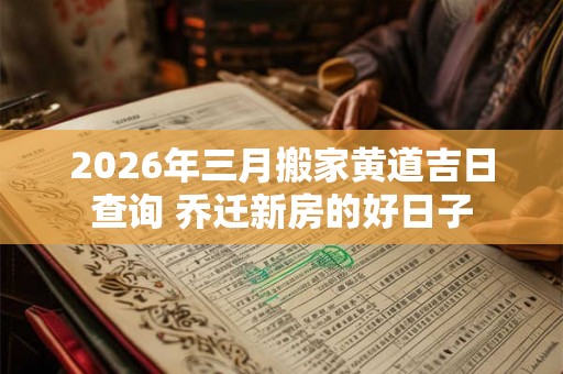 2026年三月搬家黄道吉日查询 乔迁新房的好日子