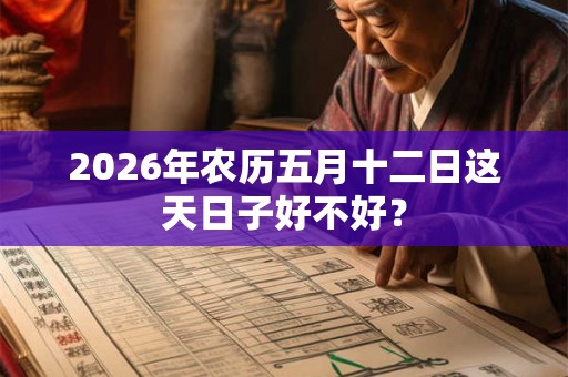 2026年农历五月十二日这天日子好不好？