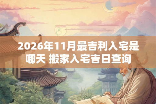 2026年11月最吉利入宅是哪天 搬家入宅吉日查询 2026年11月最吉利入宅是哪天 搬家入宅吉日查询