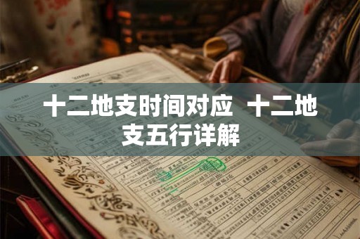 十二地支时间对应 十二地支五行详解 十二地支时间对应 十二地支五行详解