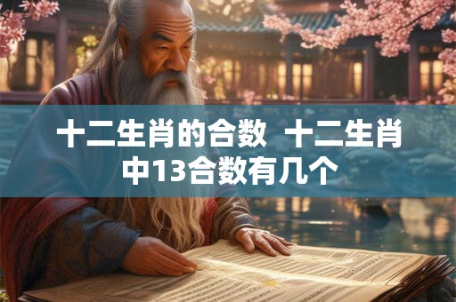 十二生肖的合数  十二生肖中13合数有几个