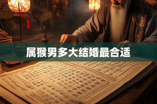 属猴男多大结婚最合适